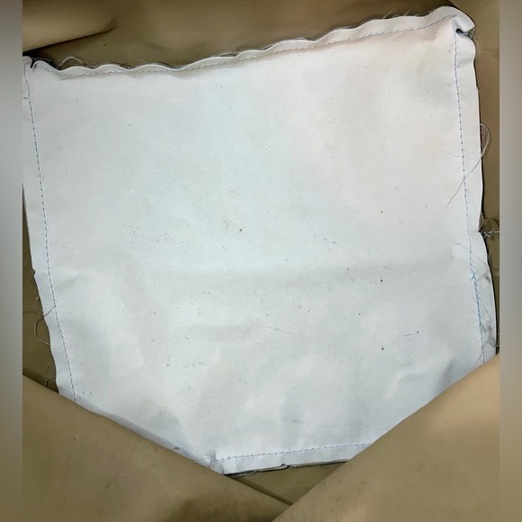 SOLD! Herve Chapelier ~LARGE~Beige & Mint 2 Color~Nylon Tote Bag (orig $149) - Picture 7 of 7